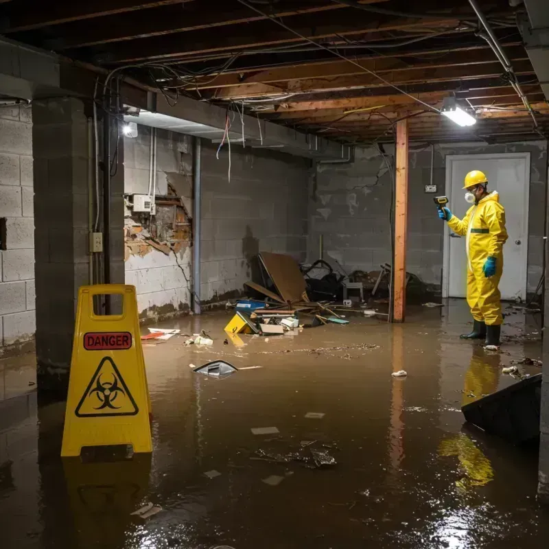 Flooded Basement Electrical Hazard in Absarokee, MT Property